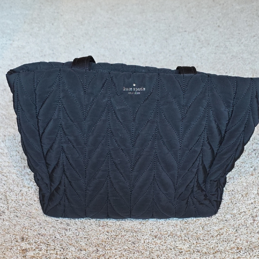 Black Quilted Tote Bag
